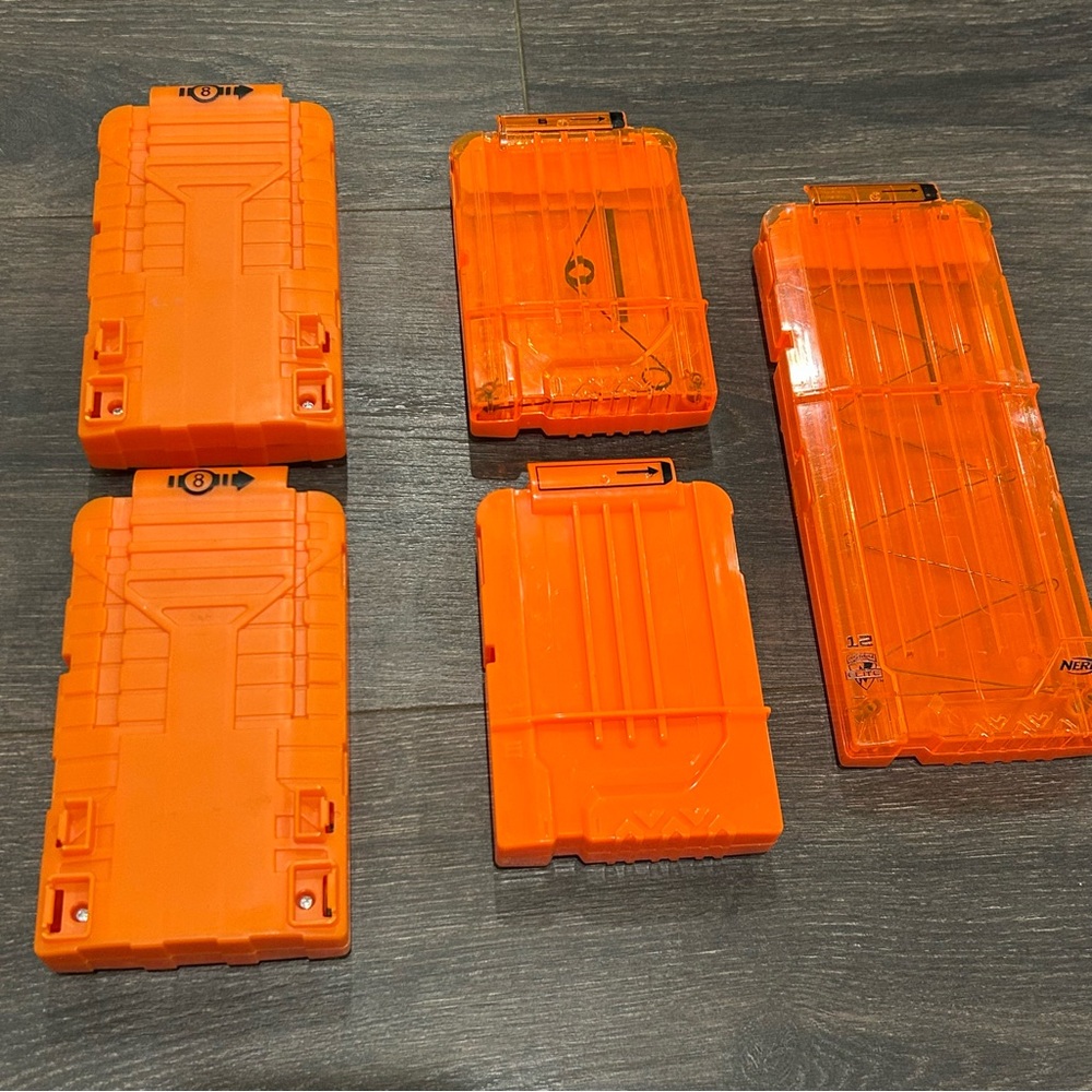 Nerf N-Strike Elite Magazines Ammo Clips Dart Rounds Lot Bundle of 5